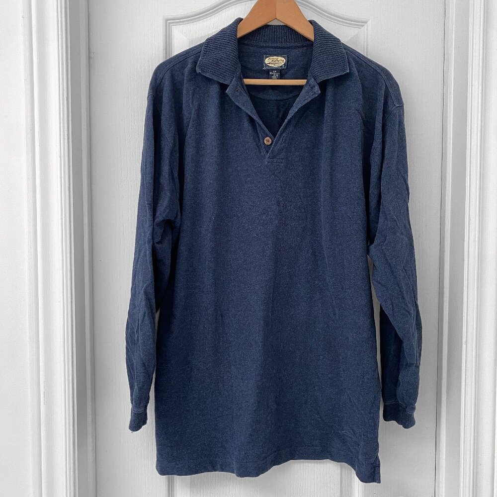 Tommy Bahama - Men’s Blue Long Sleeve Polo Shirt - 100% Cotton Size S
